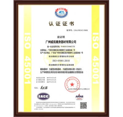 職業健康安全管理體係ISO 45001 2008